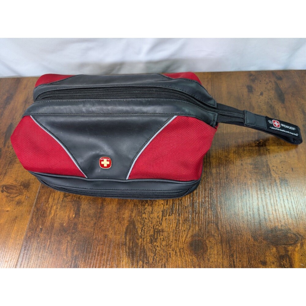 Swiss Gear Toiletry Bag Shaving Kit Dopp Travel Case Zip Compartments